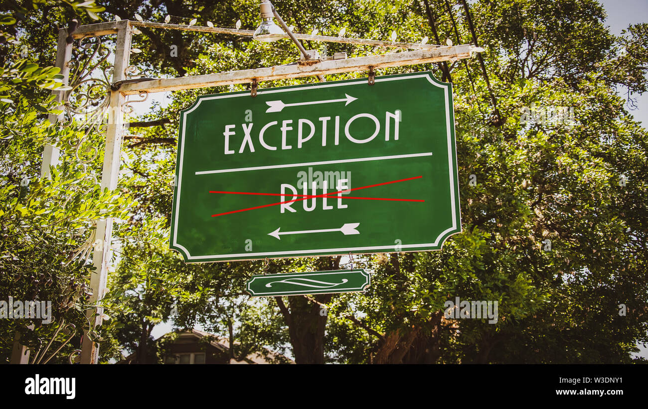 Exception to rule hi-res stock photography and images - Alamy