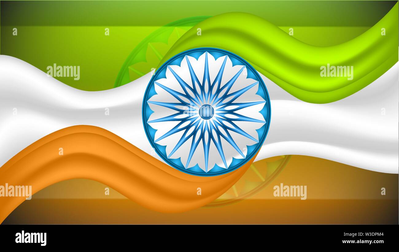 abstract independence day background vector illustration. Flag of India ...