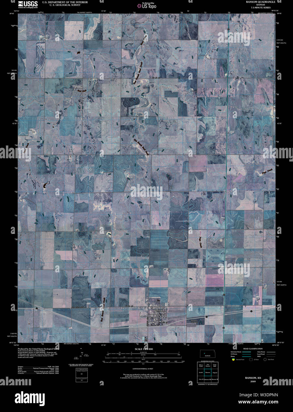 Map of ransom kansas hi-res stock photography and images - Alamy