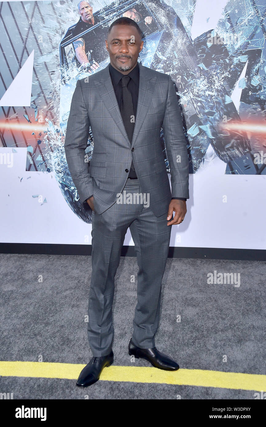 Idris Elba at the premiere of the movie 'Fast & Furious Presents: Hobbs & Shaw' at the Dolby Theater. Los Angeles, 13.07.2019 | usage worldwide Stock Photo