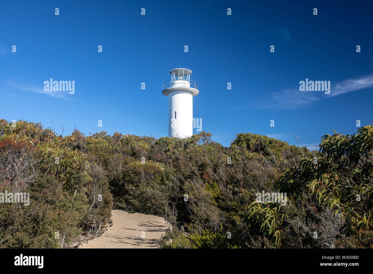 Tasmania, Cape Tourville lighthouse in Freycinet national park on the east coast of Tasmania,Australia Stock Photo