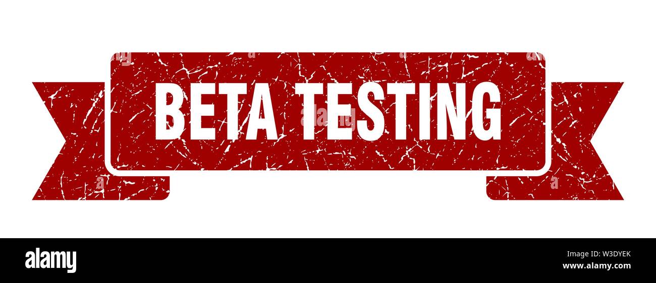 beta testing grunge ribbon. beta testing sign. beta testing banner Stock Vector