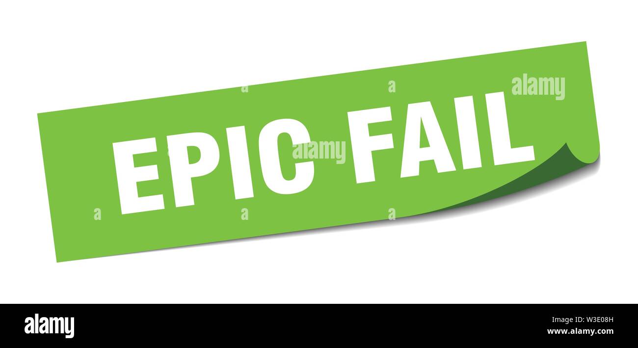 epic fail sticker. epic fail square isolated sign. epic fail Stock Vector