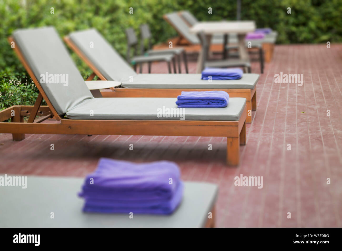 Bench At Swimming Pool In The Hotel Stock Photo Stock Photo