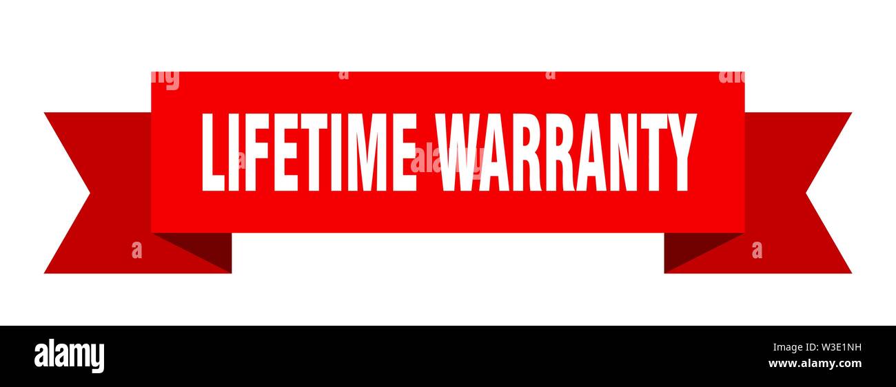 lifetime warranty ribbon. lifetime warranty isolated sign. lifetime