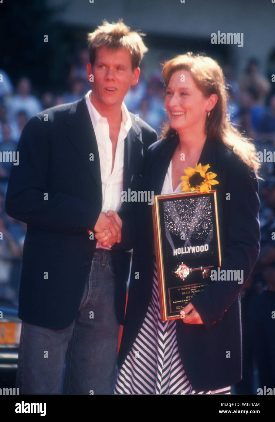 Hollywood, California, USA 25th September 1994 Actor Kevin Bacon attends Actress Meryl Streep ...