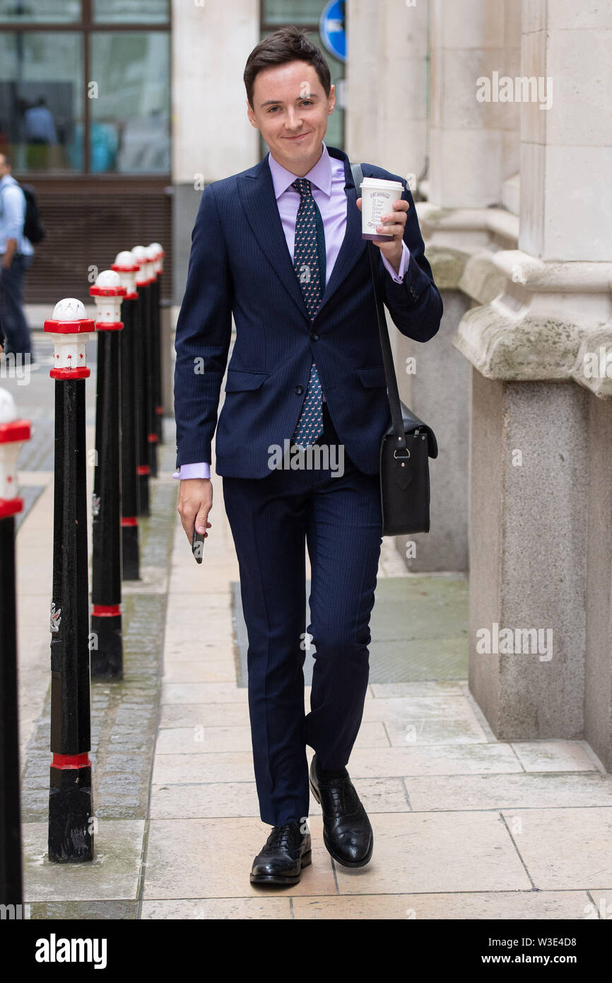 Darren Grimes arrives at the Mayor's and City of London Court to appeal against a £20,000 fine imposed by the Electoral Commission. The founder of pro-Brexit campaign group BeLeave was fined after allegedly breaching spending rules during the EU referendum campaign. Stock Photo