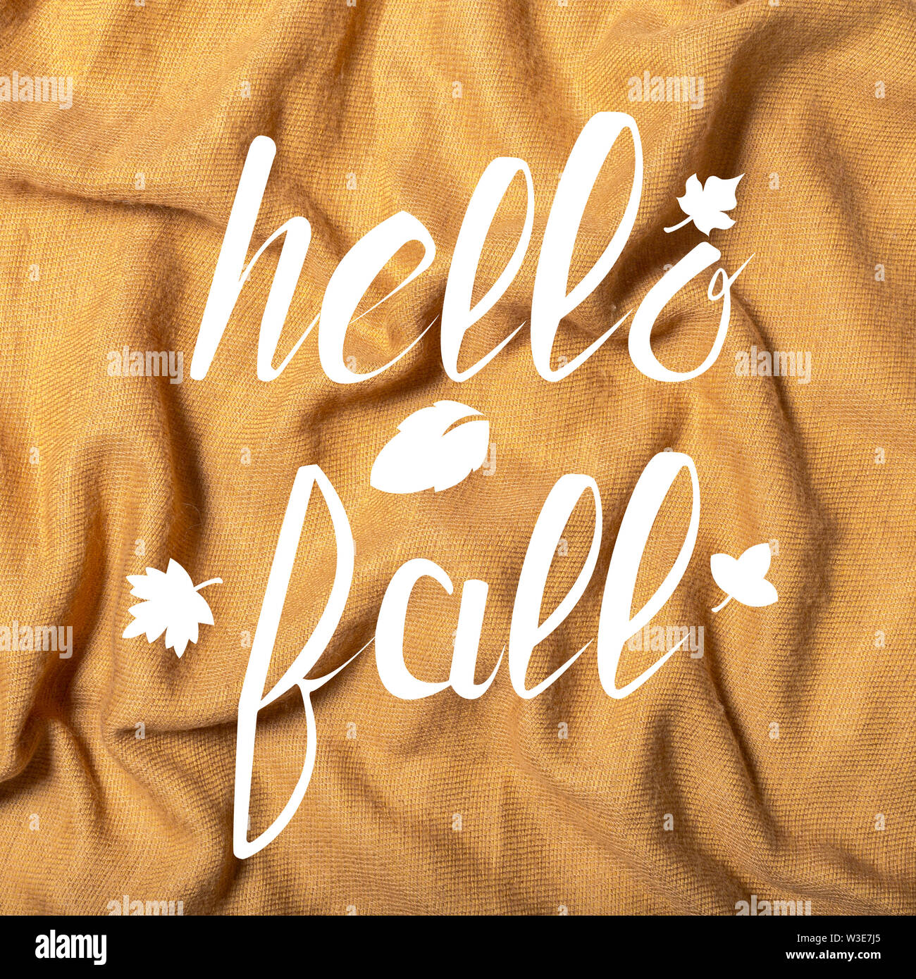 Hello fall message Stock Photo - Alamy