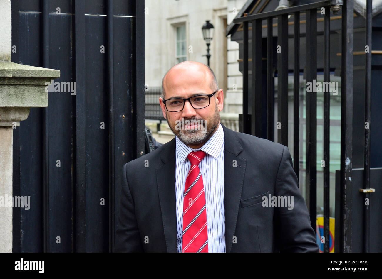 Neil Basu - assistant commissioner, Metropolitan Police - leaving Downing Street after a meeting at No 10, April 2019 Stock Photo