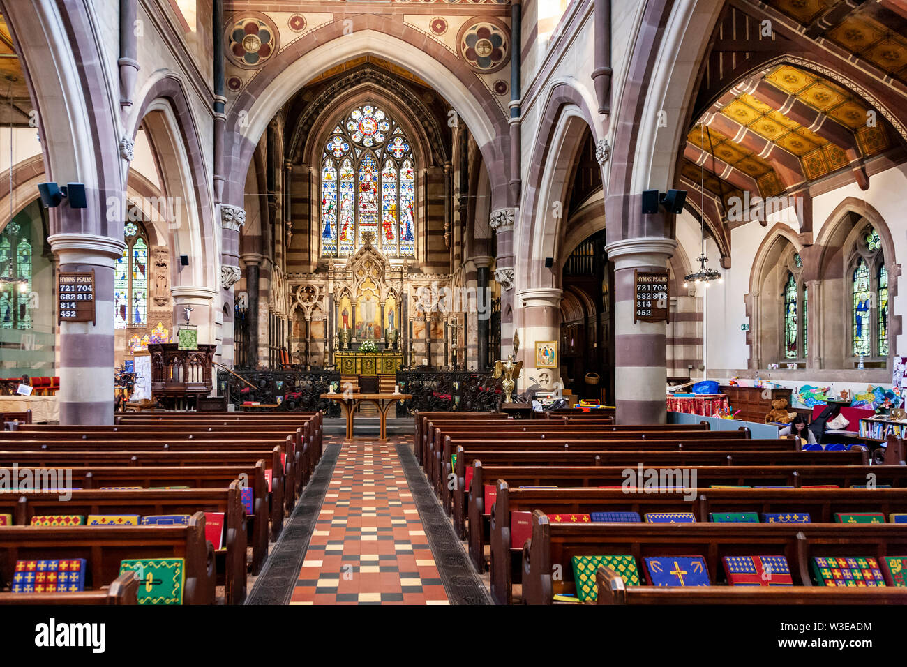 Interia of St Andrew's, The Parish Church of Rugby, Warwickshire, UK Stock Photo