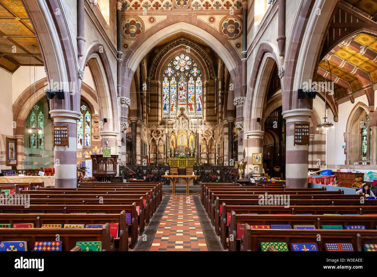 Interia of St Andrew's, The Parish Church of Rugby, Warwickshire, UK Stock Photo