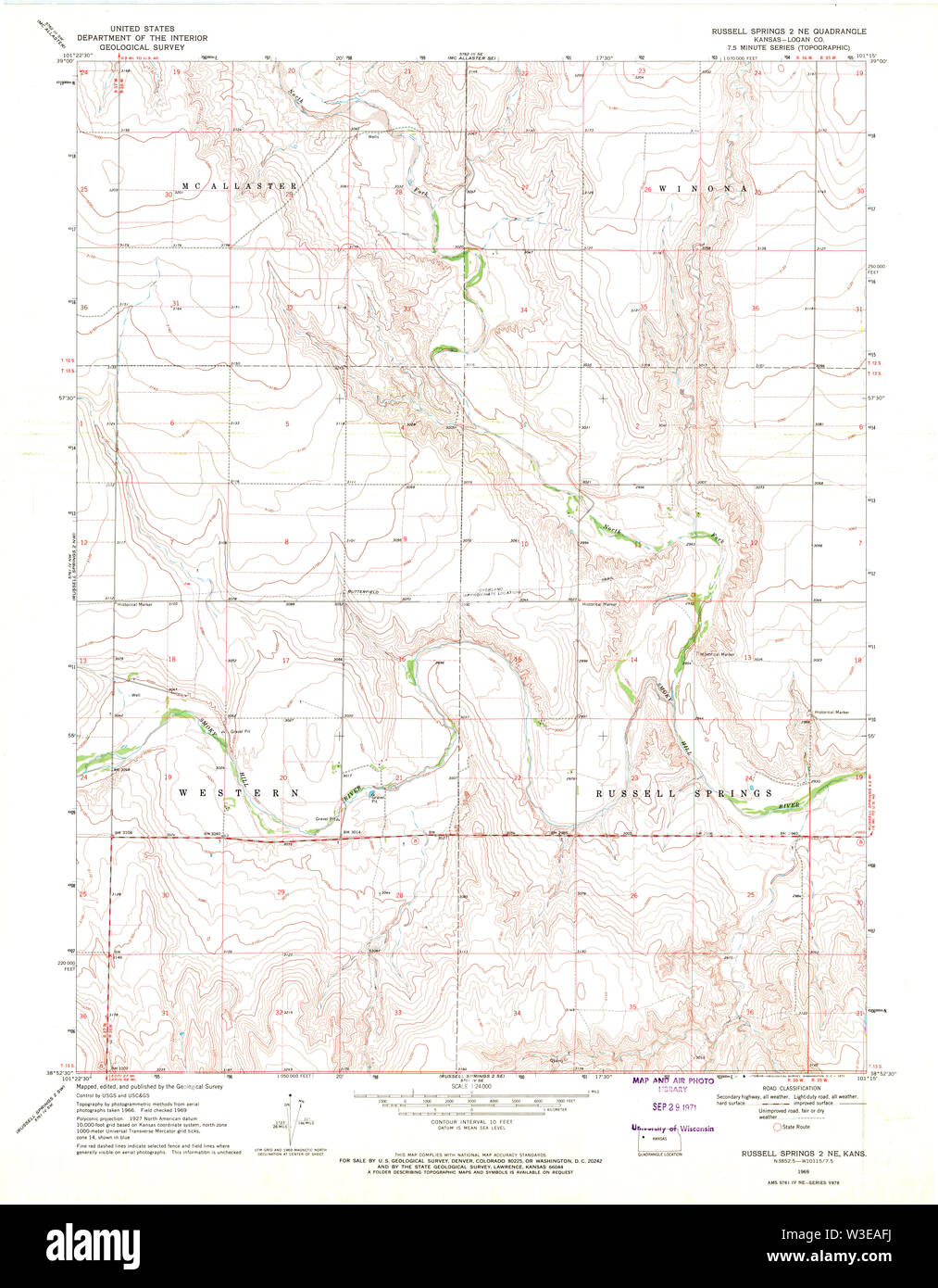 Map of russell springs hi-res stock photography and images - Alamy