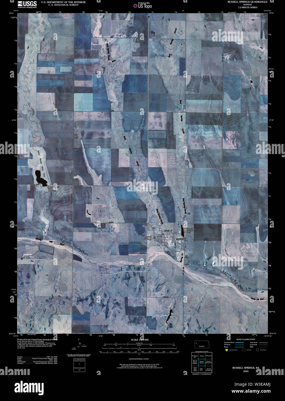 Russell kansas map hires stock photography and images Alamy
