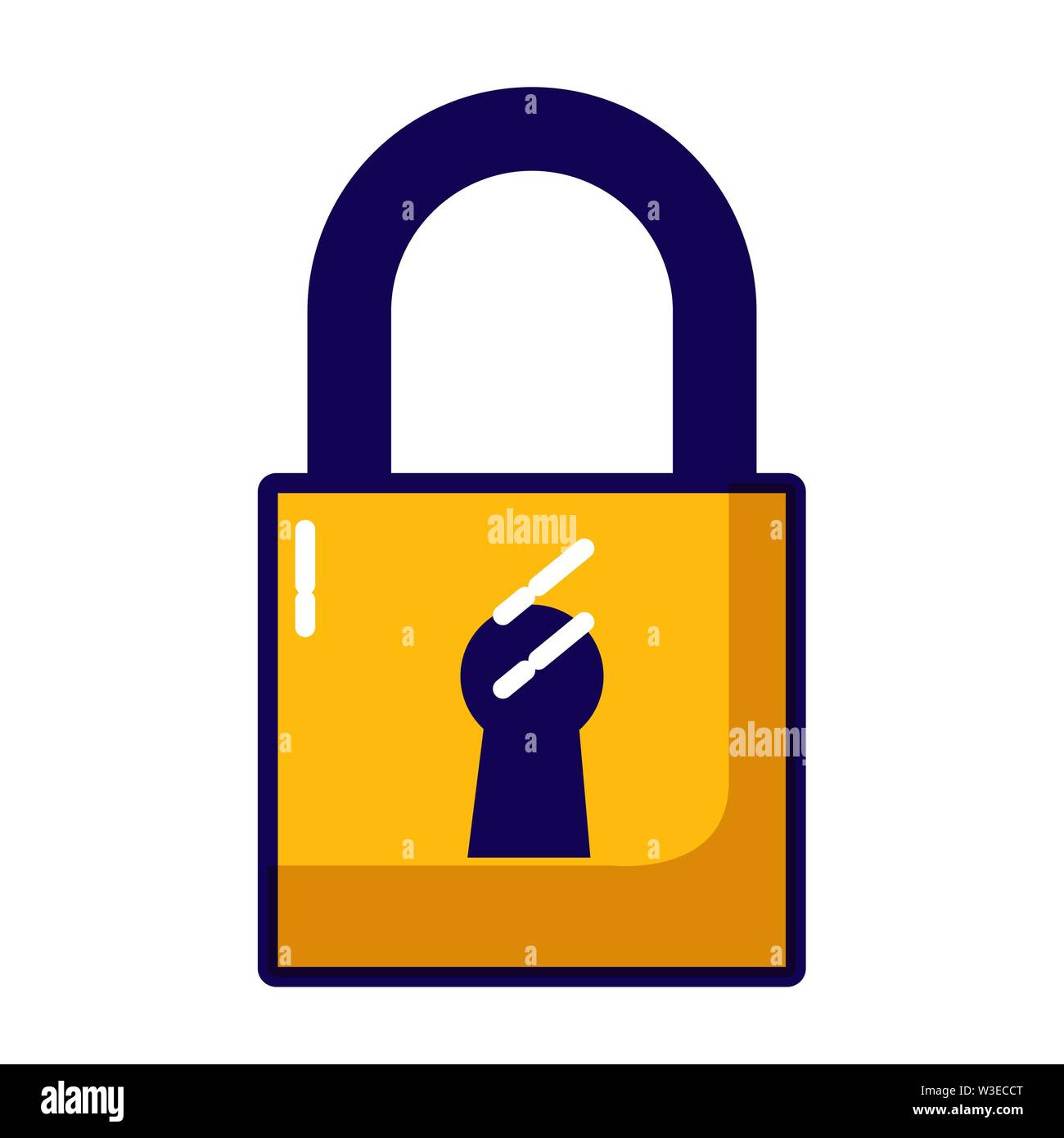 security padlock on white background Stock Vector Image & Art - Alamy