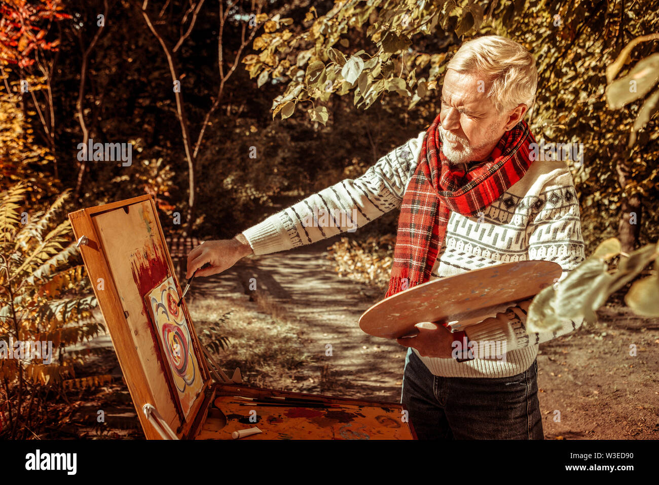 Elderly Man Painting High Resolution Stock Photography and Images - Alamy