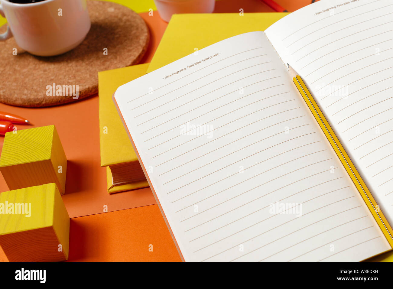 Work space, top view Stock Photo - Alamy