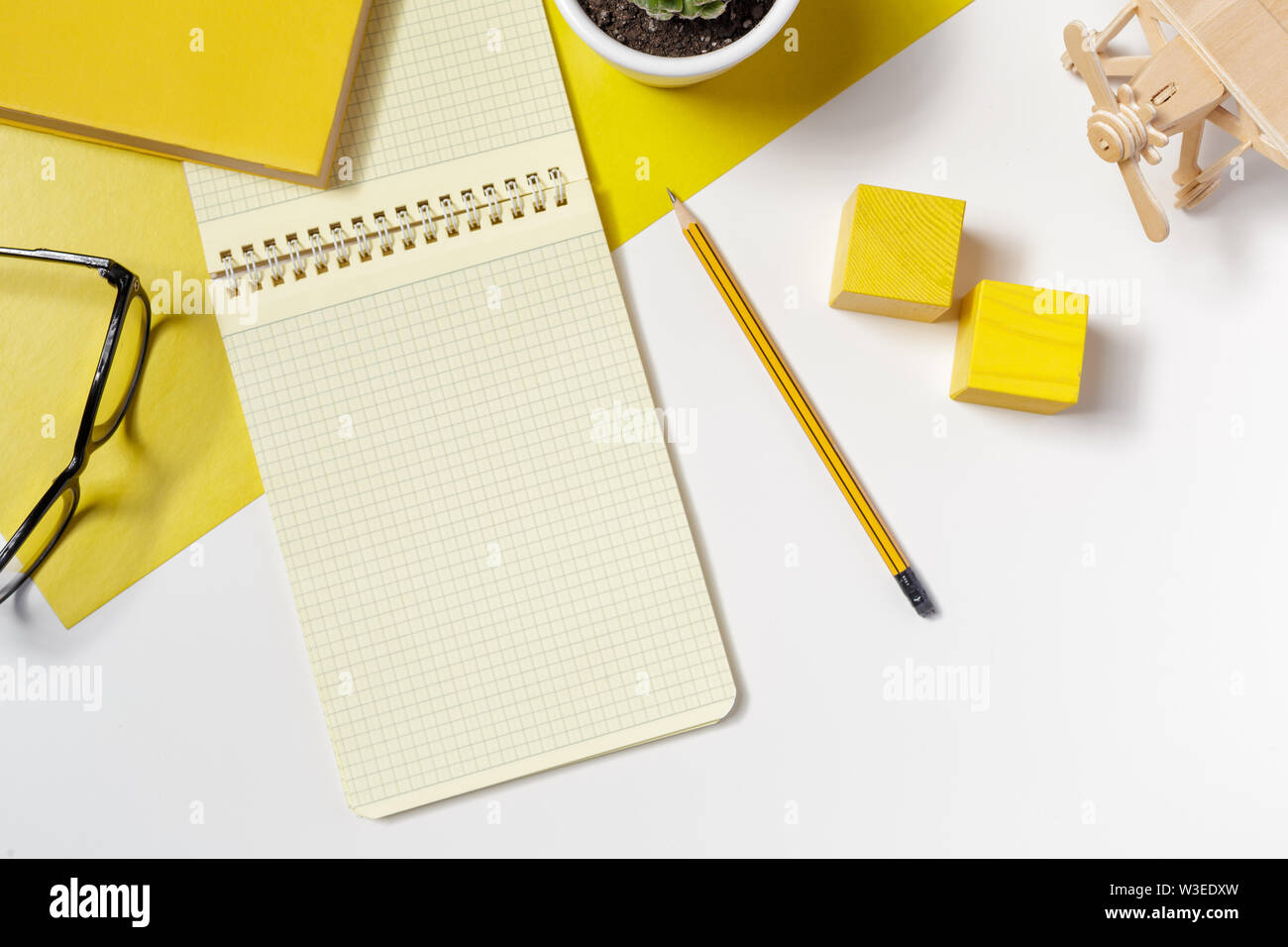 Work space, top view Stock Photo - Alamy