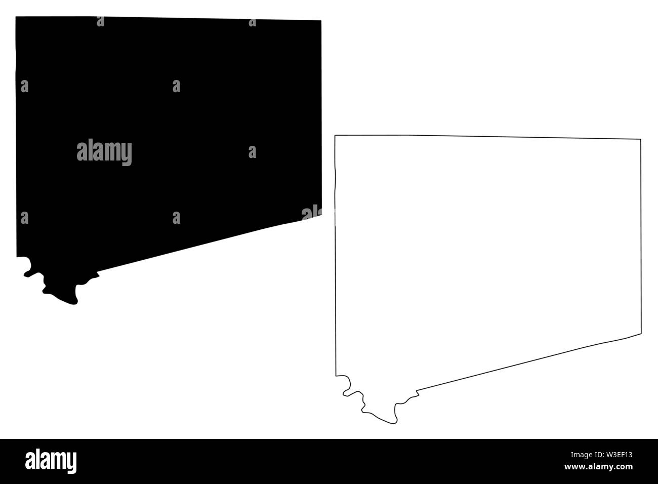 Johnson County, Texas (Counties in Texas, United States of America,USA, U.S., US) map vector illustration, scribble sketch Johnson map Stock Vector