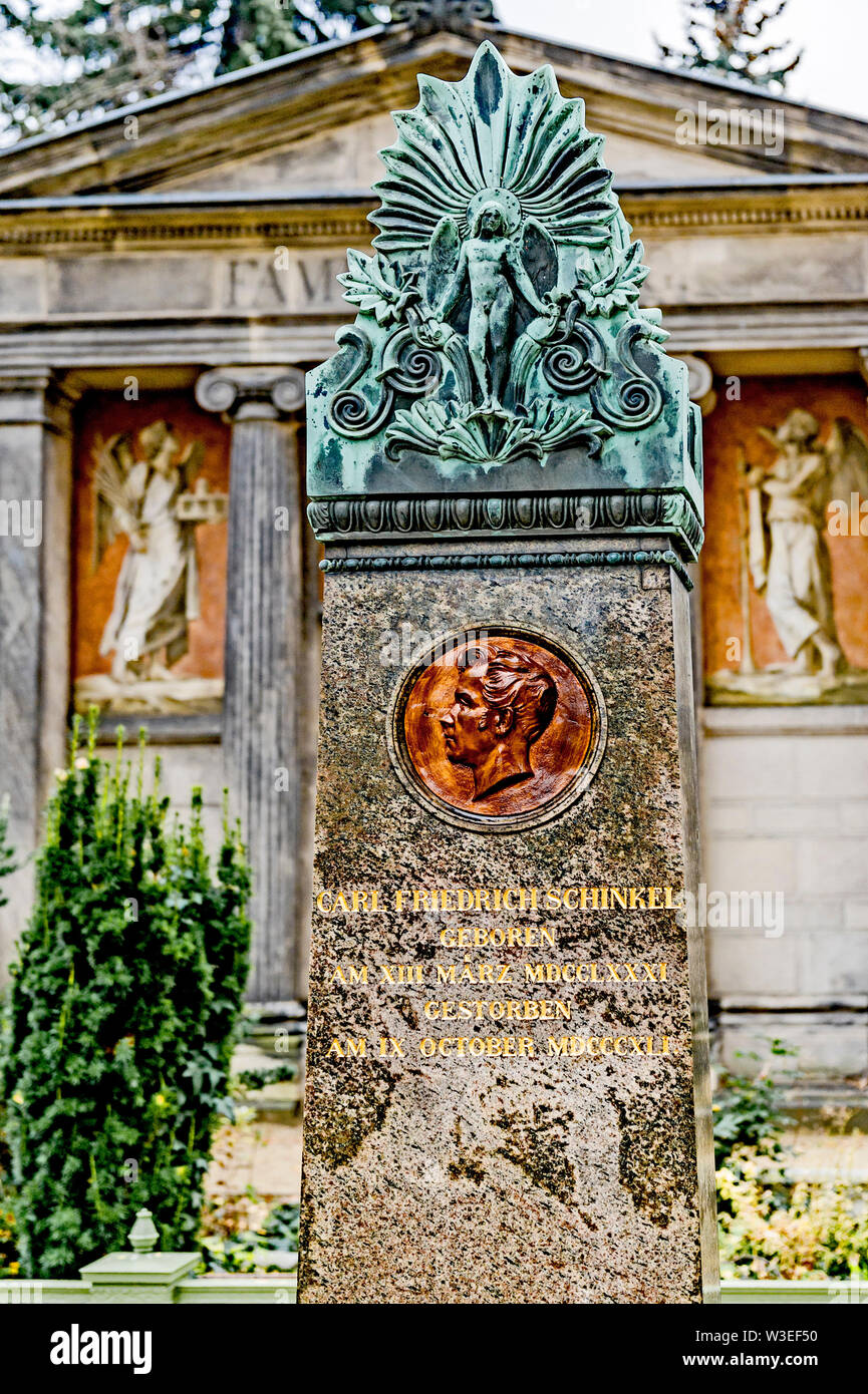 Carl Friedrich Schinkel, Grab auf dem Dorotheenstädtischen Friedhof in Berlin Stock Photo