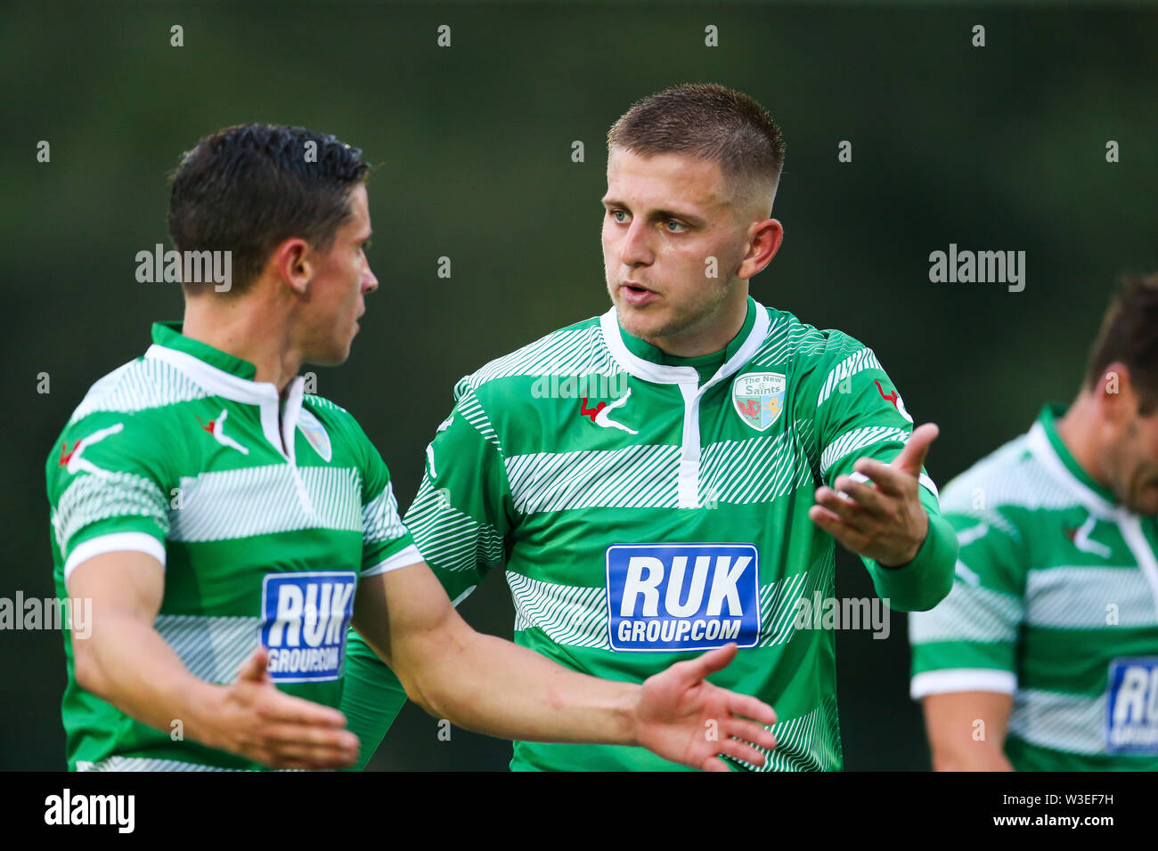 The New Saints Keston Davies C During The Champions League Qualifying First Round Match At Park Hall Oswestry Stock Photo Alamy