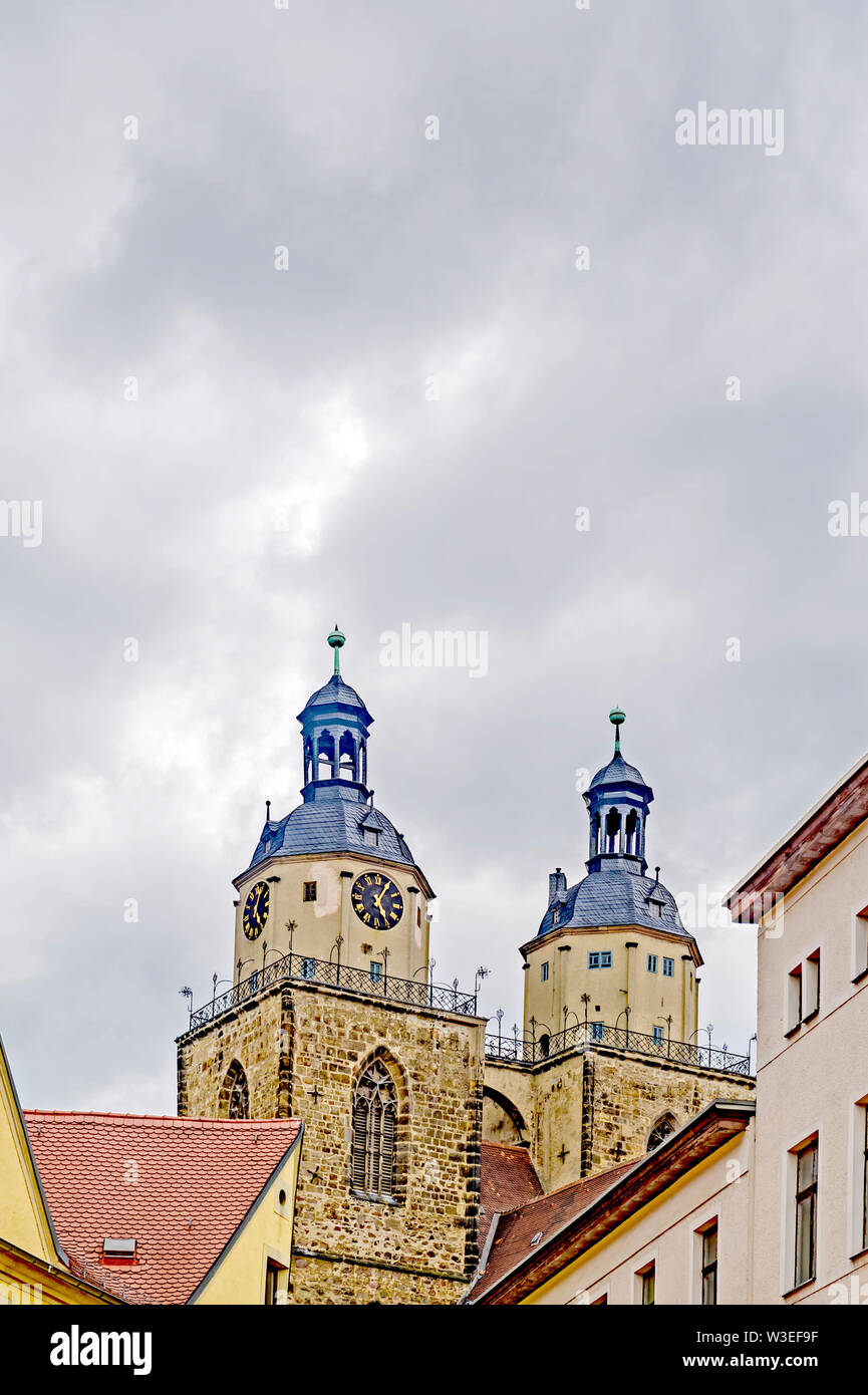 Stadtkirche zu Wittenberg, Stadt der Reformation; City of Reformation Stock Photo