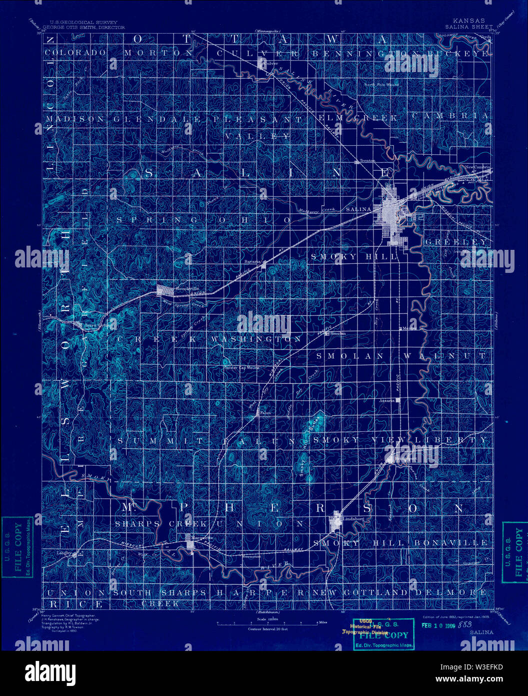 Map of salina kansas hires stock photography and images Alamy
