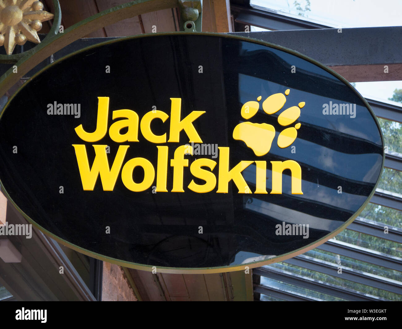 Jack Wolfskin sign outside its store in Clarks Villagee Outlet Centre in  Street Somerset England UK Stock Photo - Alamy