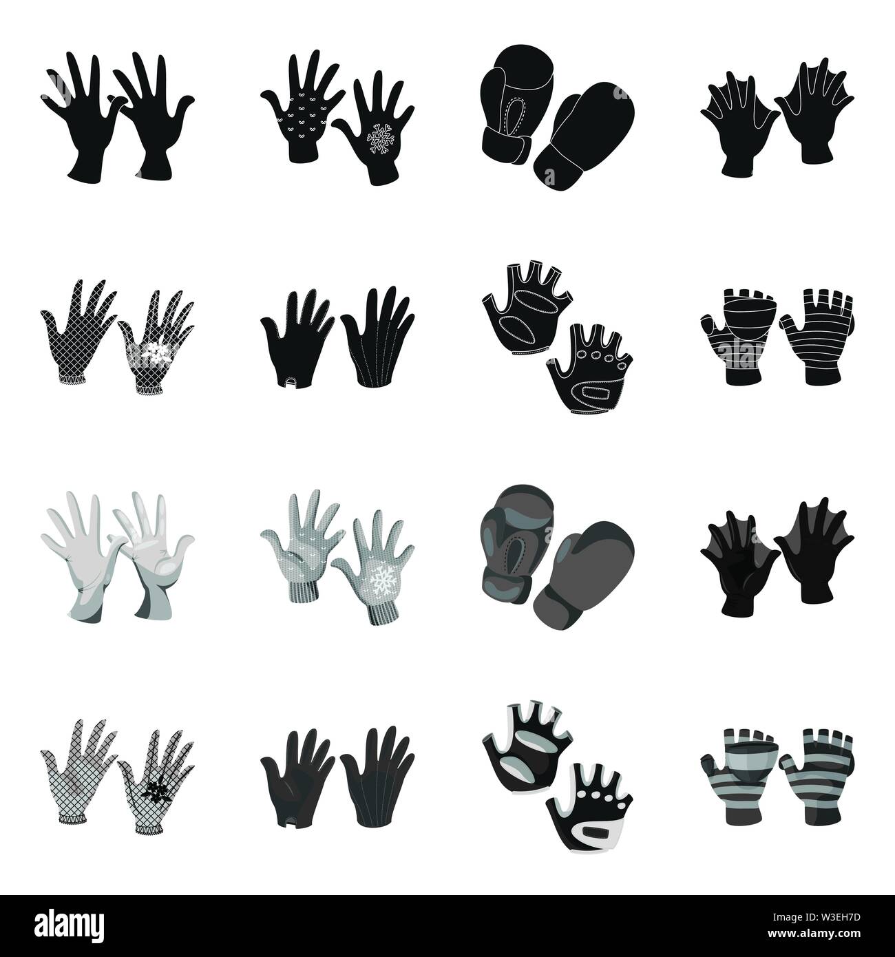Isolated object of silhouette and safety icon. Set of silhouette and comfort stock vector illustration. Stock Vector