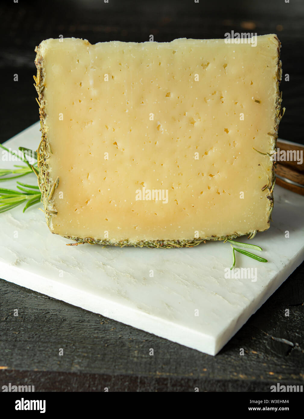 Cheese collection, one piece of Spanish manchego sheeps milk cheese