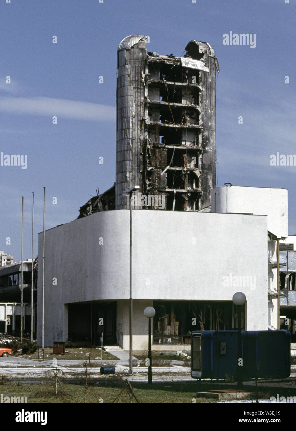 10th April 1993 During the Siege of Sarajevo: the ruins of the ...