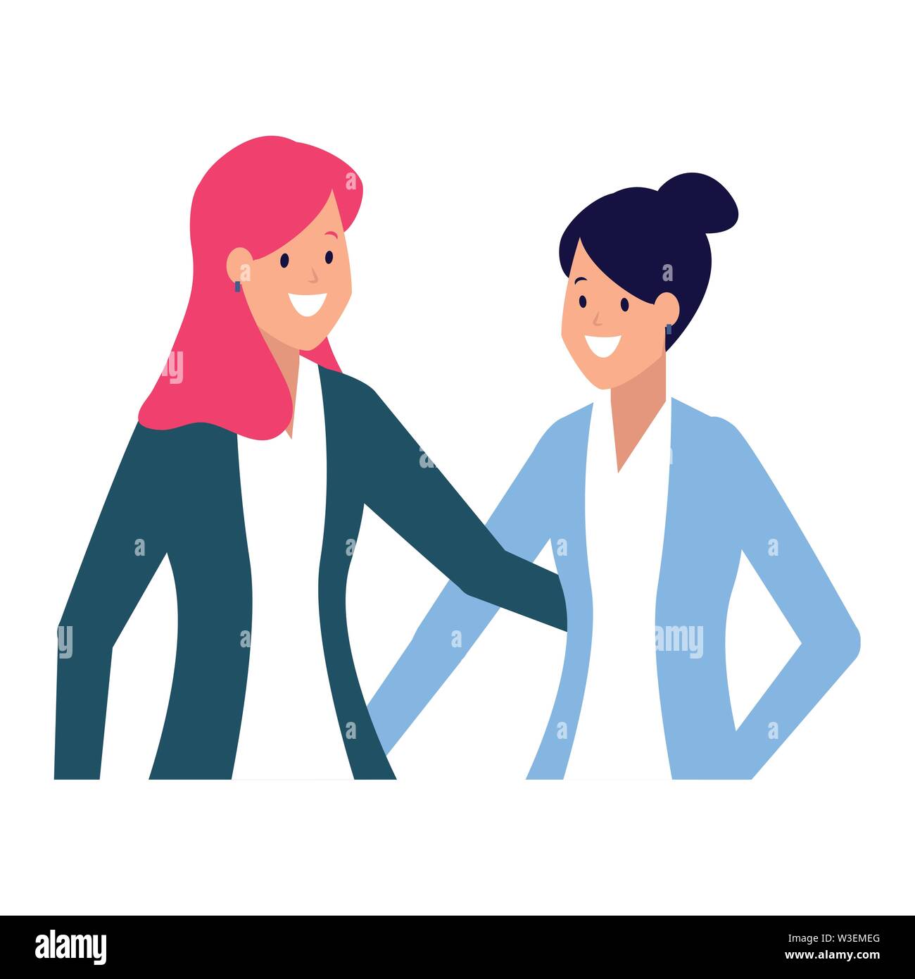 business women in suit on white background vector Stock Vector Image ...