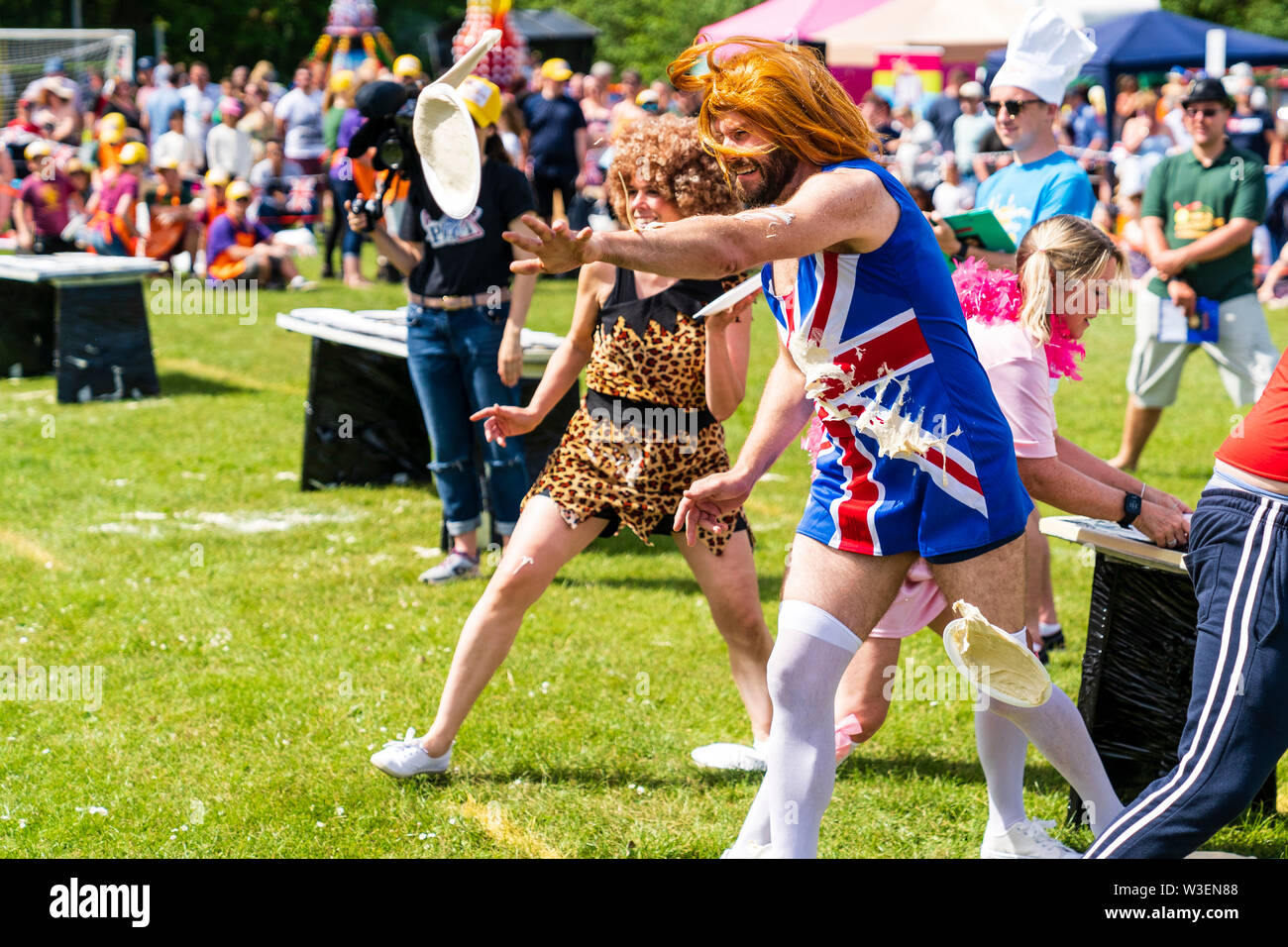 World Custard Pie Championship 2019. The Pie Girls team dressed in ...