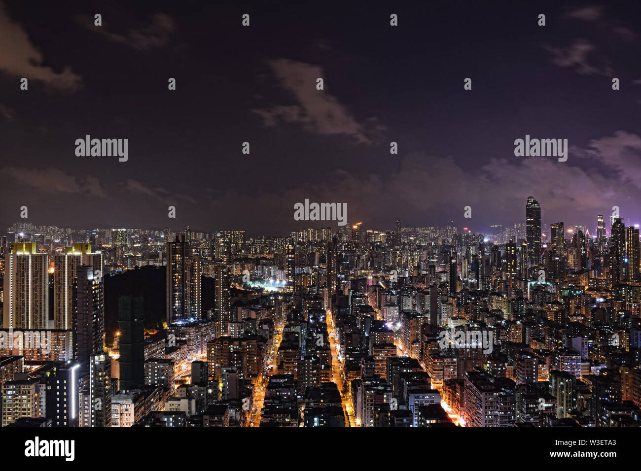 Skyline Of Sham Shui Po District In The Northwestern Part Of The