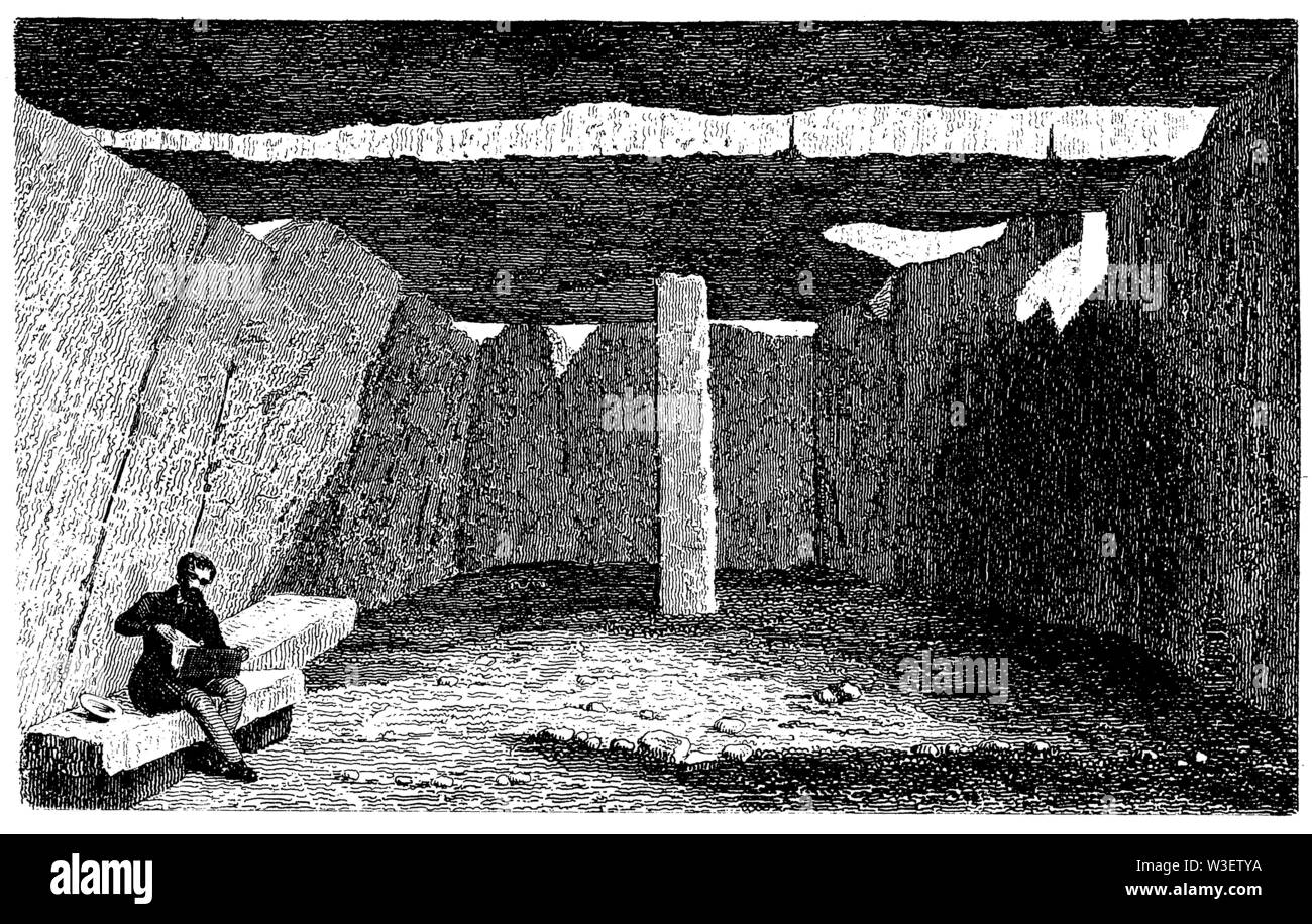 Fairy grotto at Saumur, ,  (cultural history book, 1875) Stock Photo