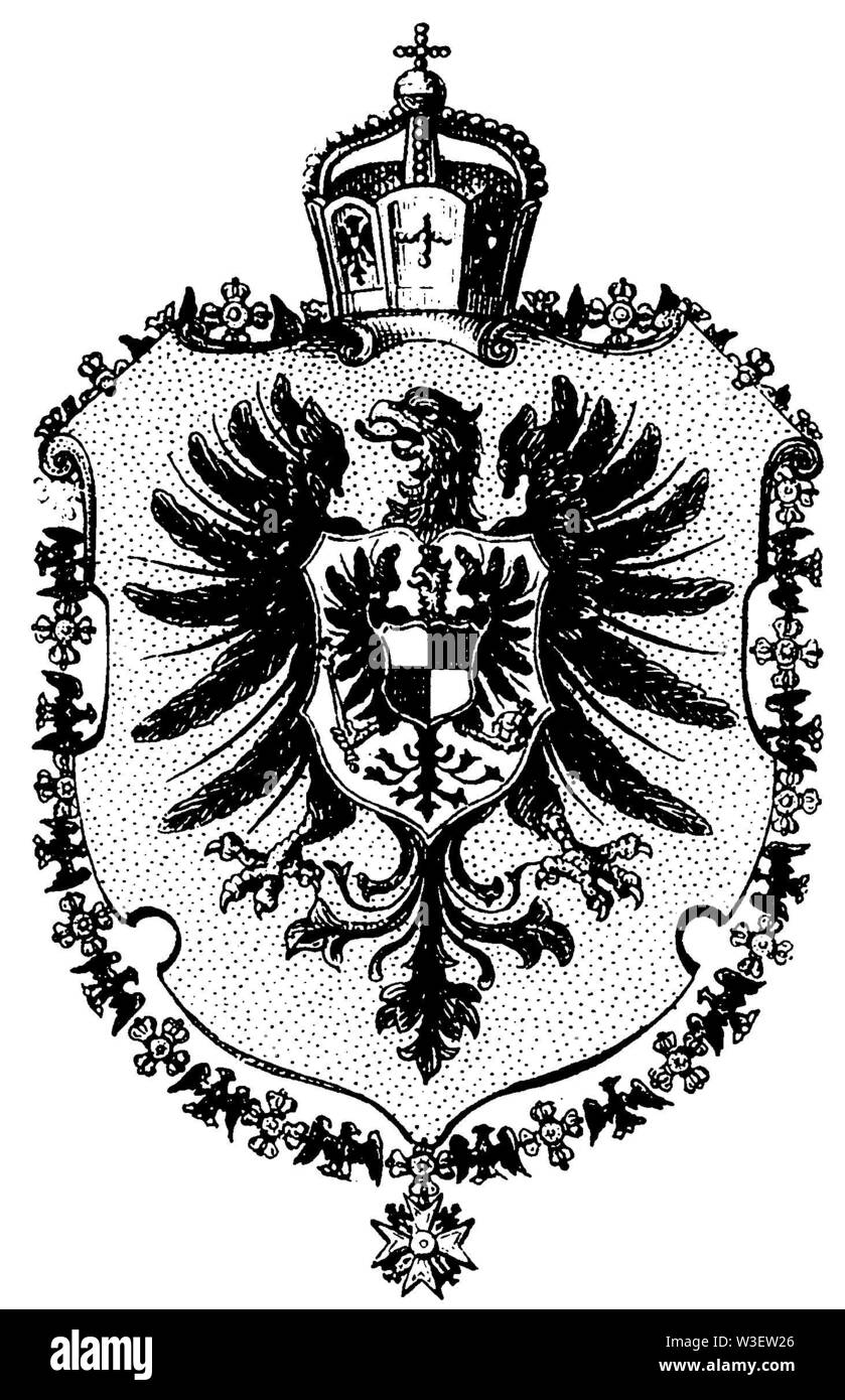 Coat of arms: German Empire, ,  (cultural history book, 1875) Stock Photo