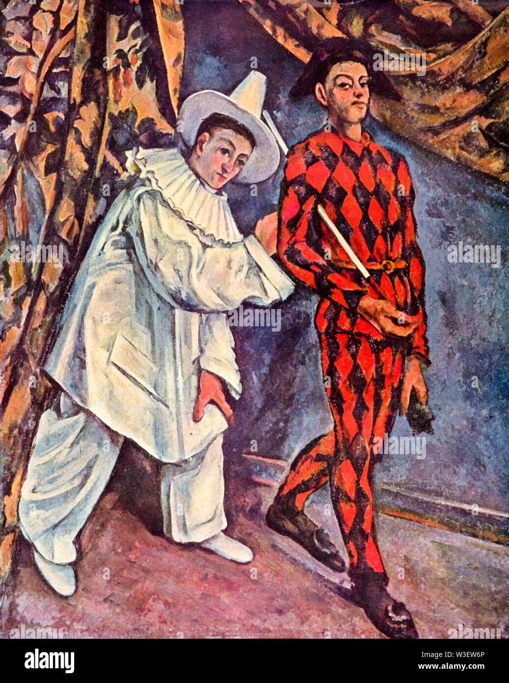 Paul Cézanne, Shrove Tuesday, Pierot and Harlequin, painting, 1888 Stock Photo