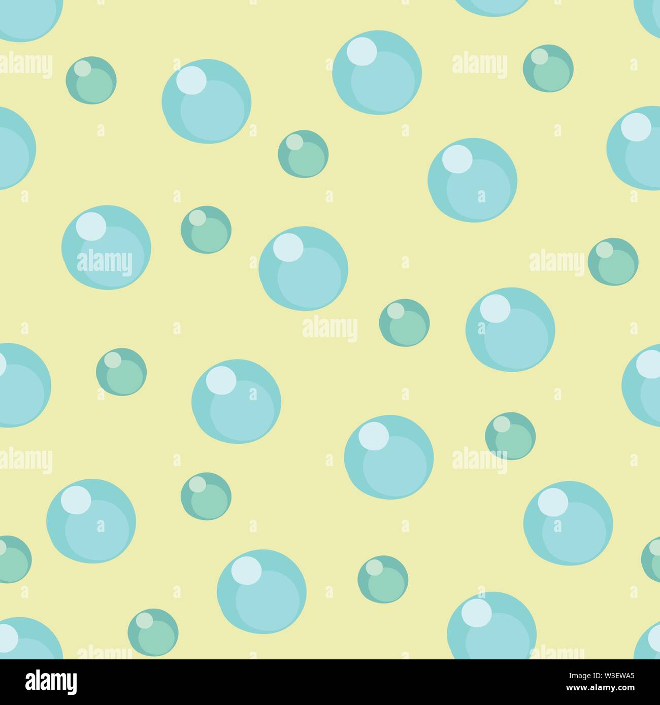 seamless vector glass beads pattern on pale yellow background Stock Vector