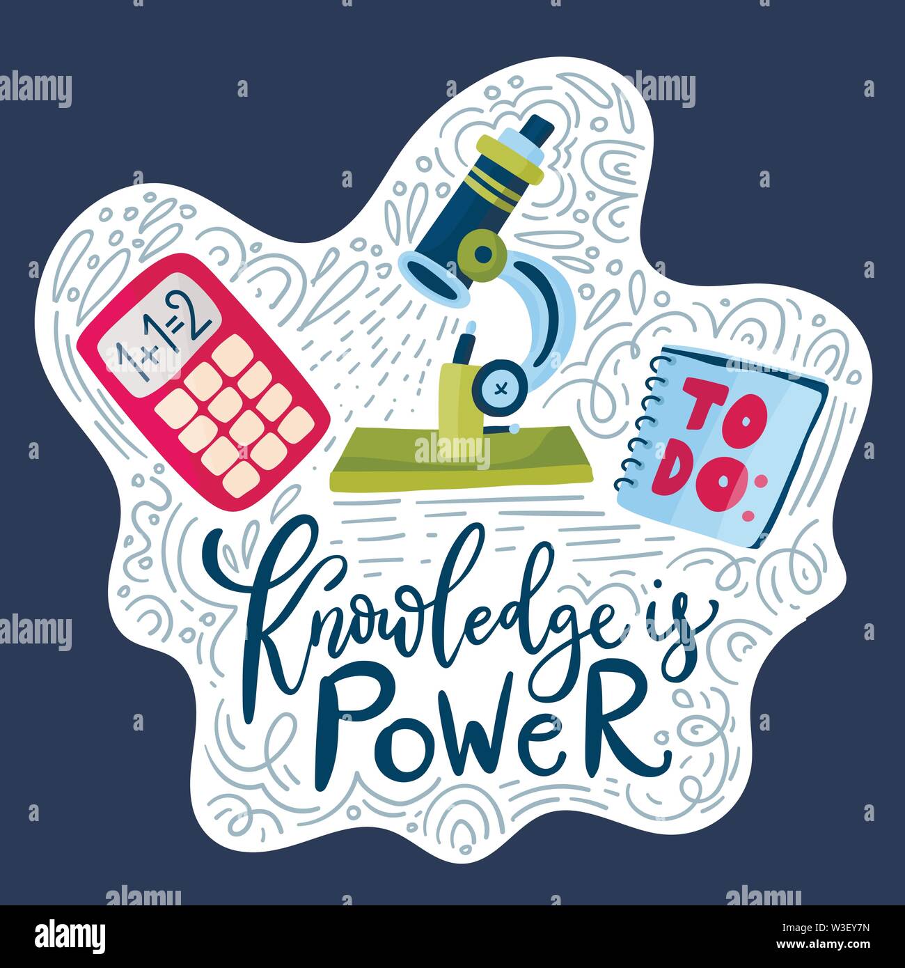 Vector school card. Back to school. Stock Vector