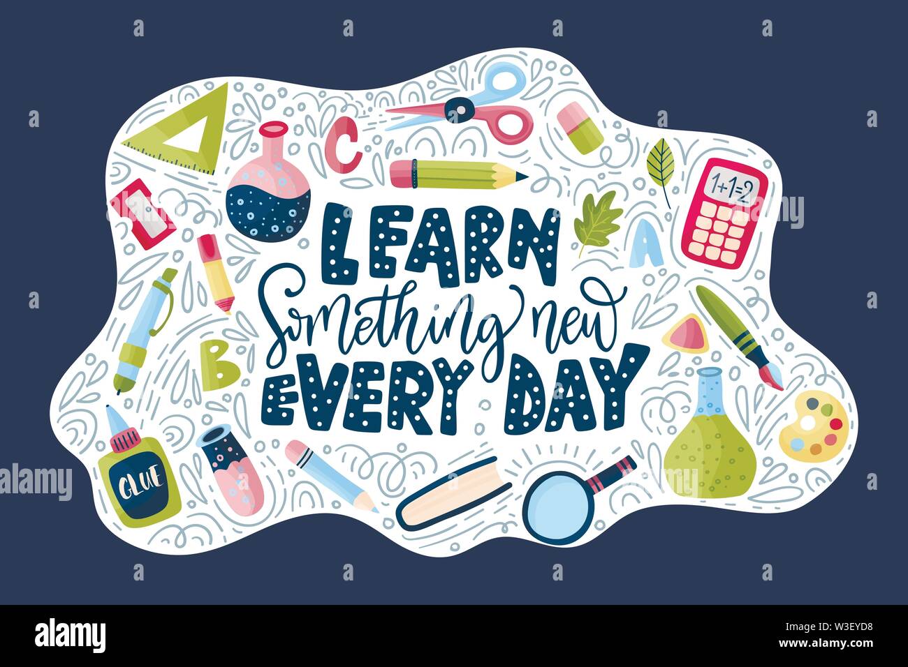 Vector school card. Back to school. Stock Vector