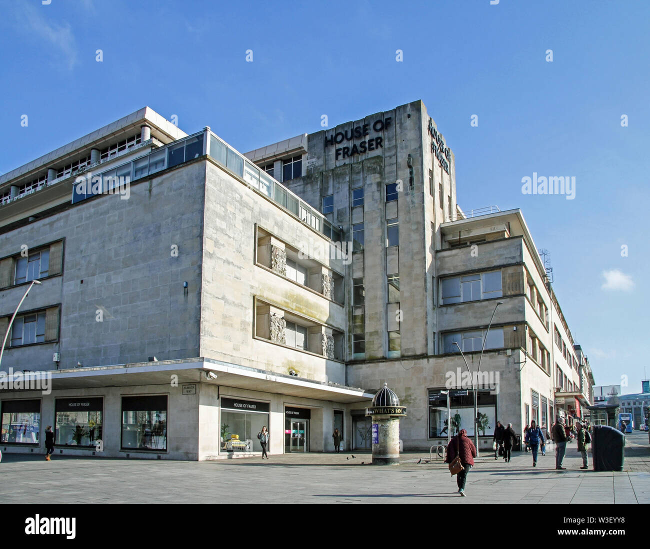 Plymouth’s House of Fraser department store on Royal Parade. Part of the Sports Direct group. Stock Photo