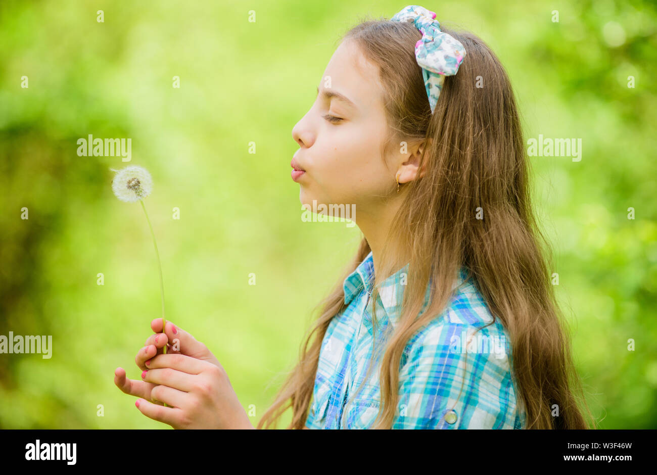 Dreams come true. Dandelion full symbolism. Summertime fun. Beliefs