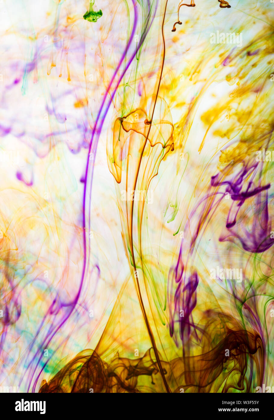 Acrylic colors and ink in water. Abstract background Stock Photo Alamy