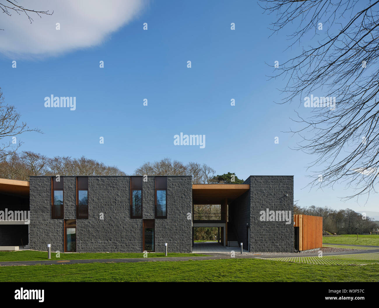 Front elevation of offset twostorey volumes. Staff Residences at The Europe Hotel, Killarney