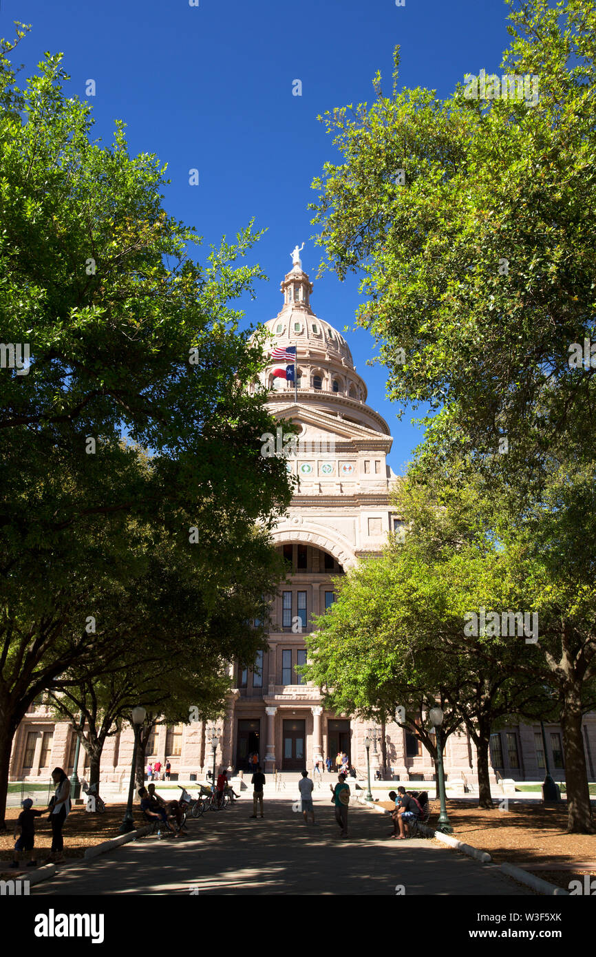 Texas State Capitol Building in Austin During Spring Stock Photo