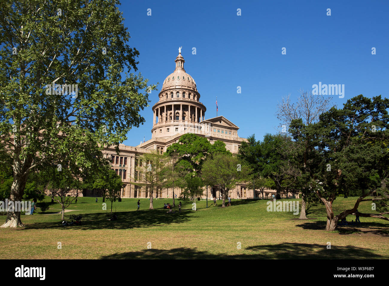 Texas State Capitol Building in Austin During Spring Stock Photo