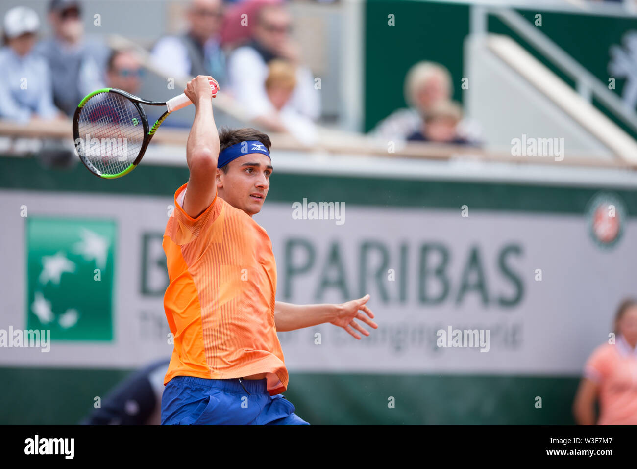 Lorenzo Sonego from Italy during day 6 of French Open on May 26, 2019 in Paris, France Stock Photo