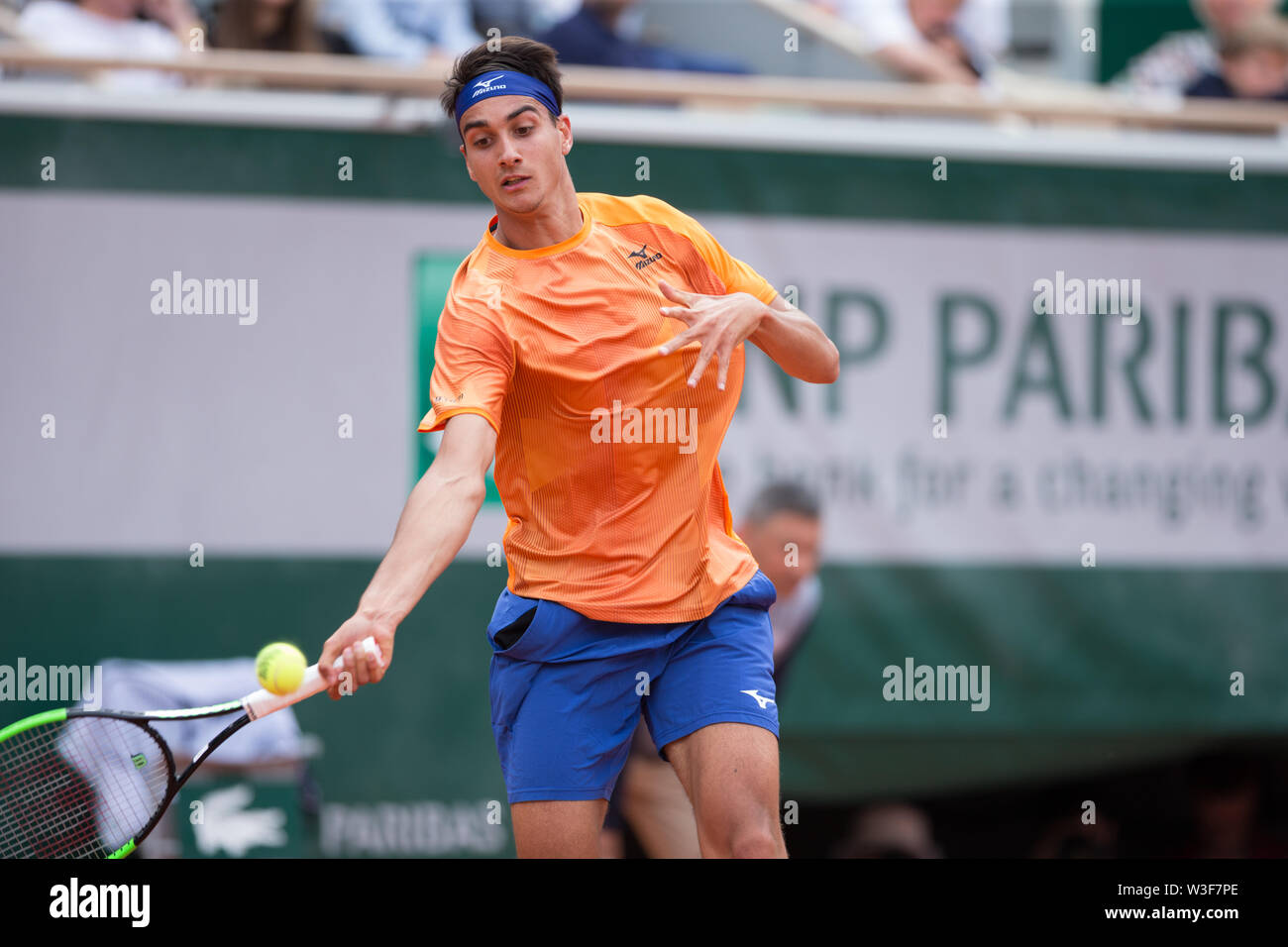 Lorenzo Sonego from Italy during day 6 of French Open on May 26, 2019 in Paris, France Stock Photo