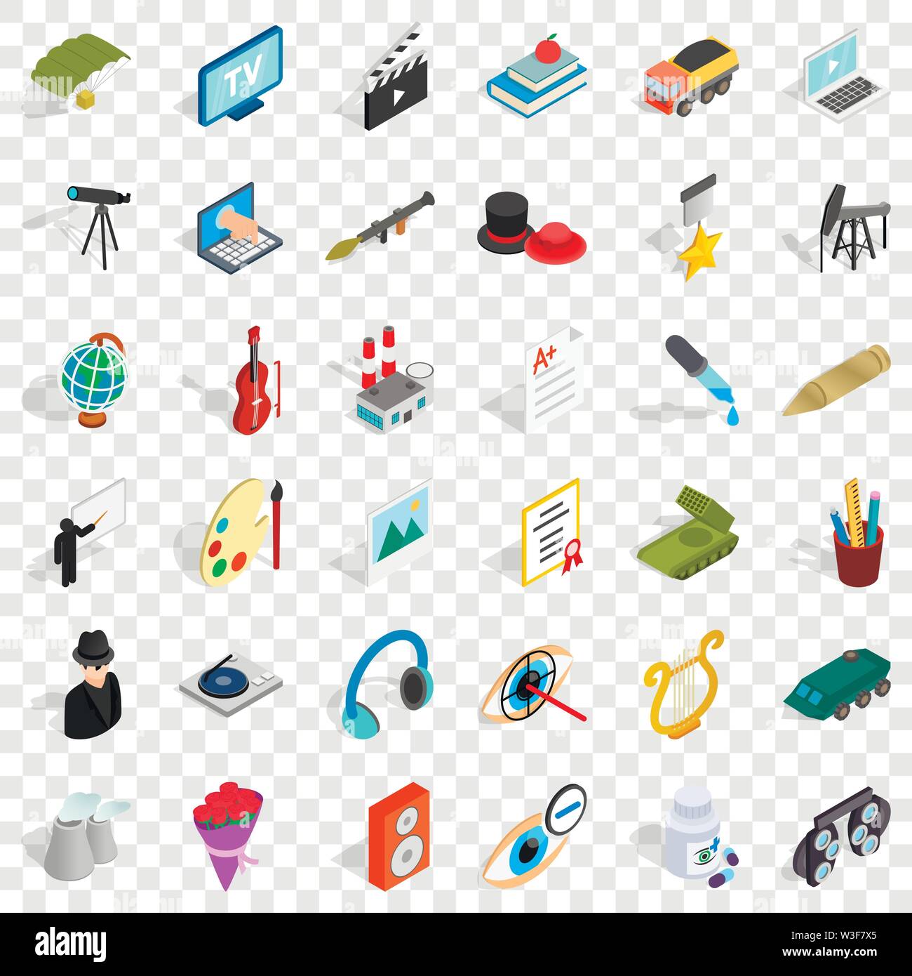 Labor icons set, isometric style Stock Vector