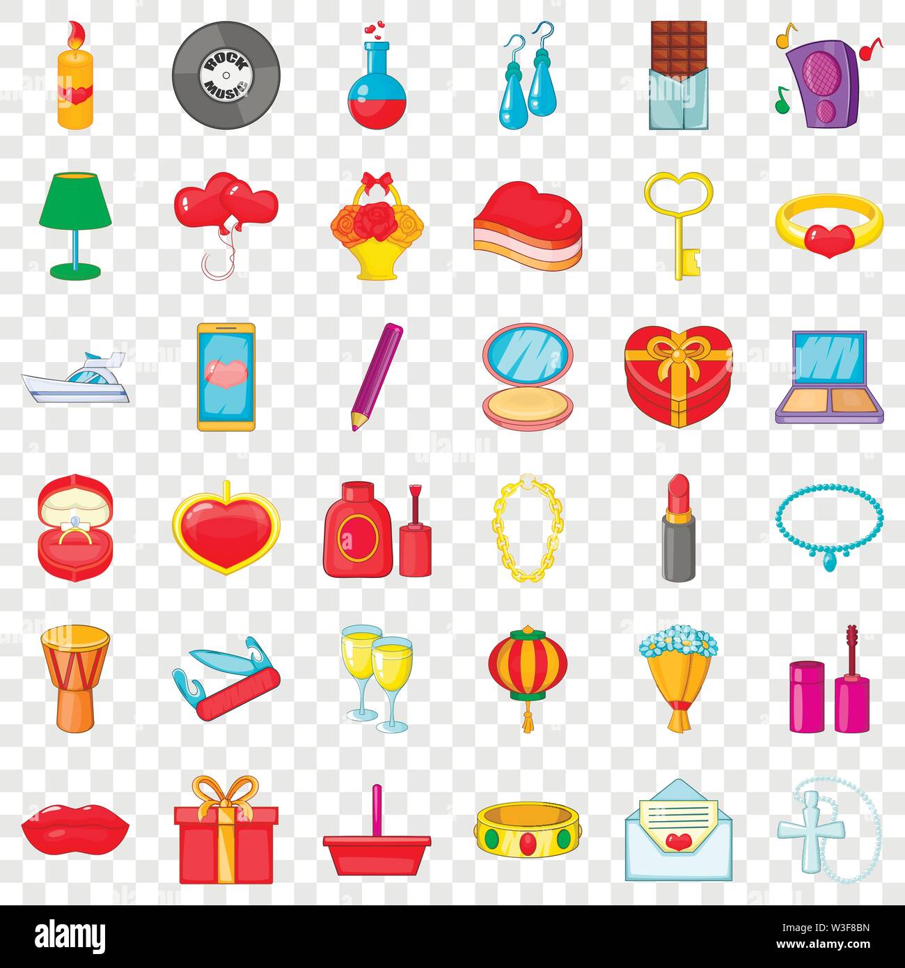 Flower icons set, cartoon style Stock Vector Image & Art - Alamy