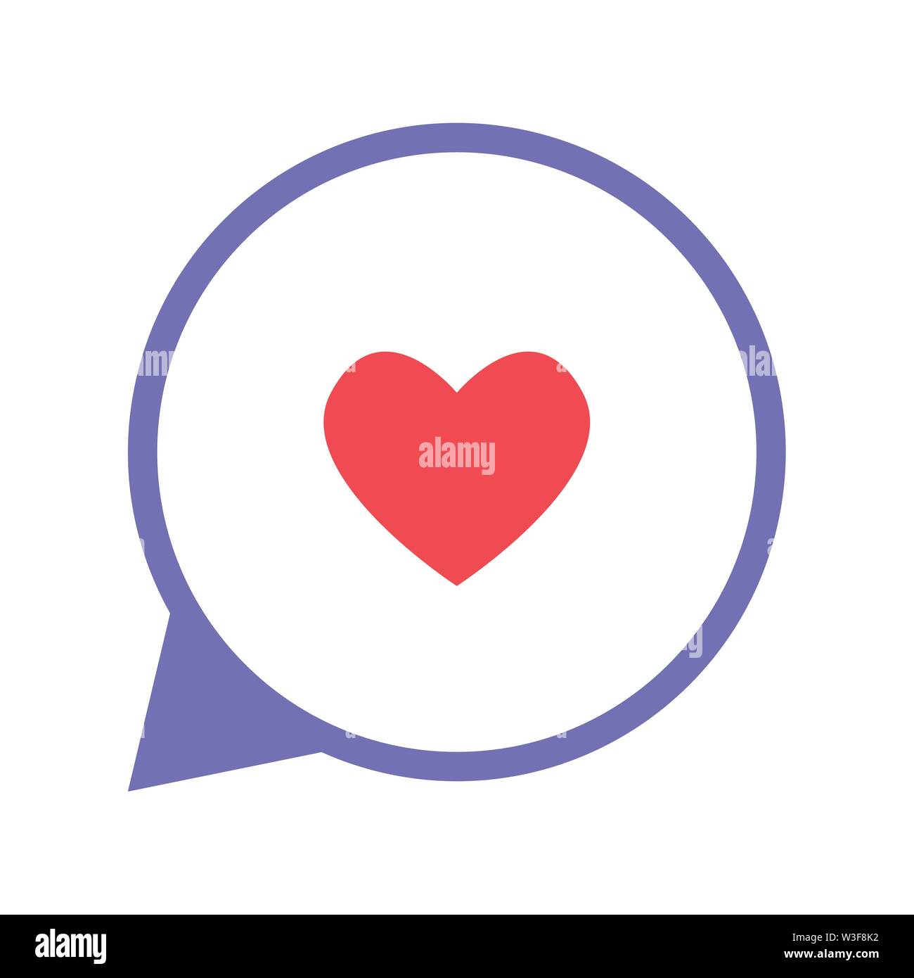social media talk bubble heart vector illustration Stock Vector Image ...